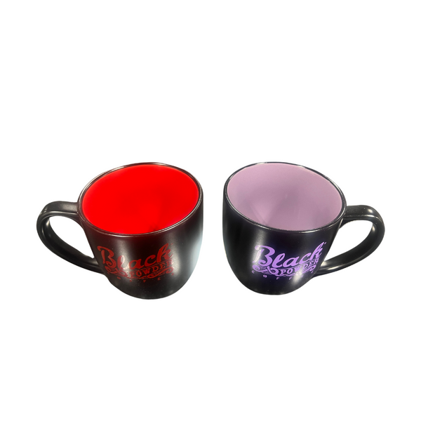 16 oz. Bistro Two Tone Ceramic Black Powder Coffee Mugs